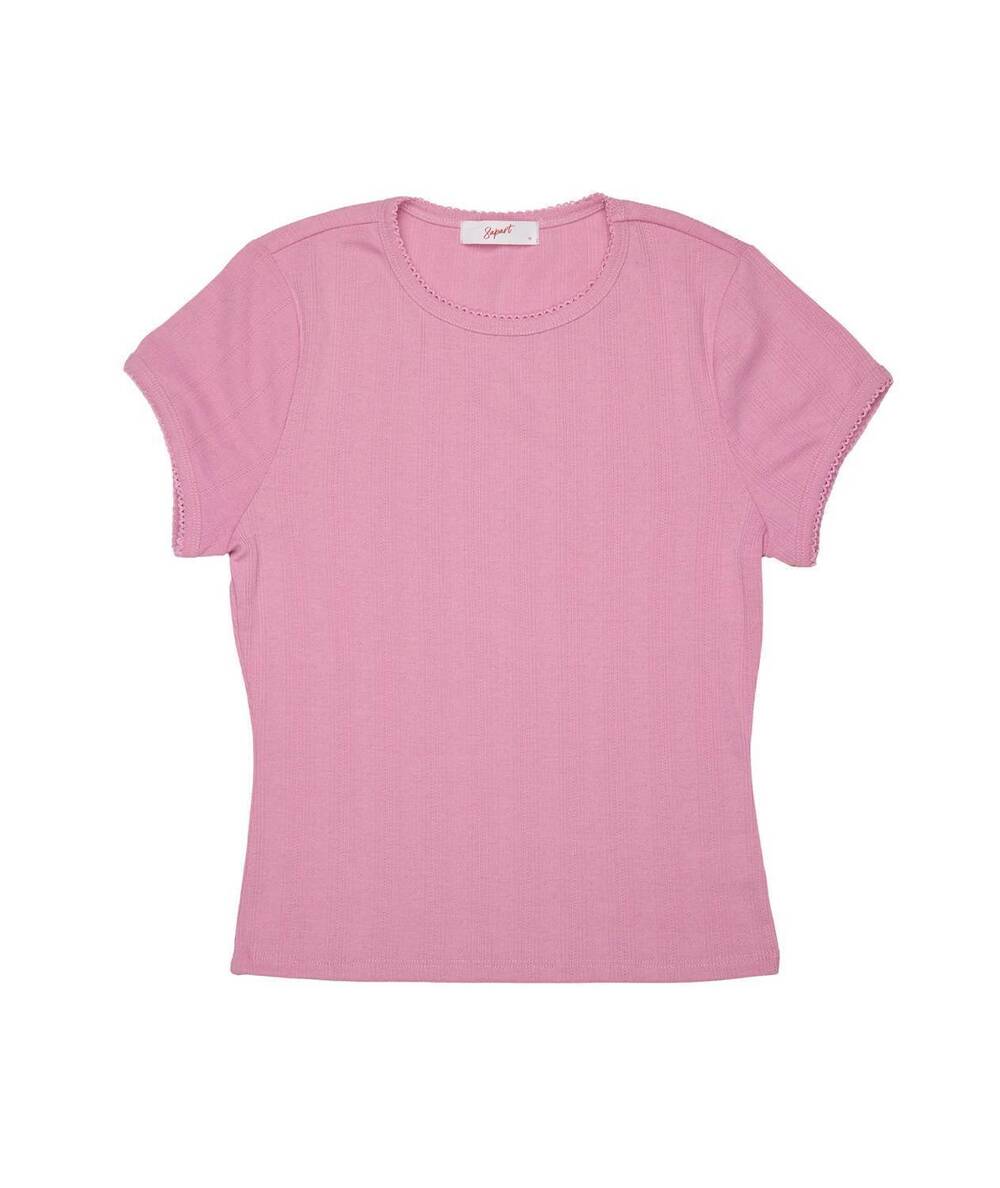 NEW 8APART women's crosby short sleeve tee in pink